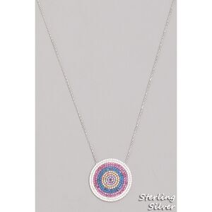 Bling Sterling Silver Necklace full of Crystals